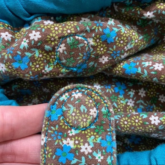 Reversible Boho Blue Floral Bag - Picture 5 of 6